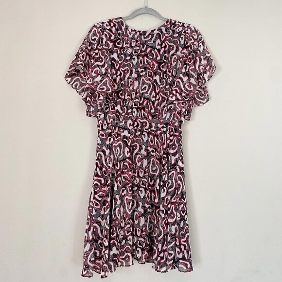 Rebecca minkoff red and black pattern short sleeve dress - Picture 2 of 7